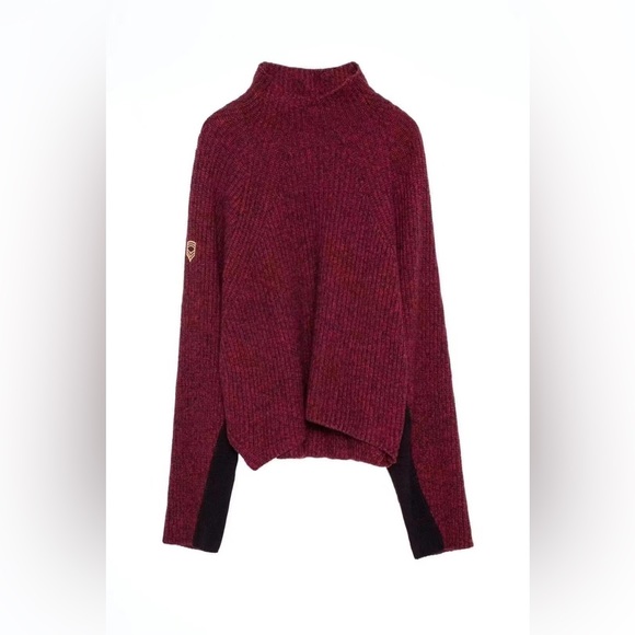 NWT Zadig & Voltaire Lola Dark Red Wool Sweater - Picture 5 of 5